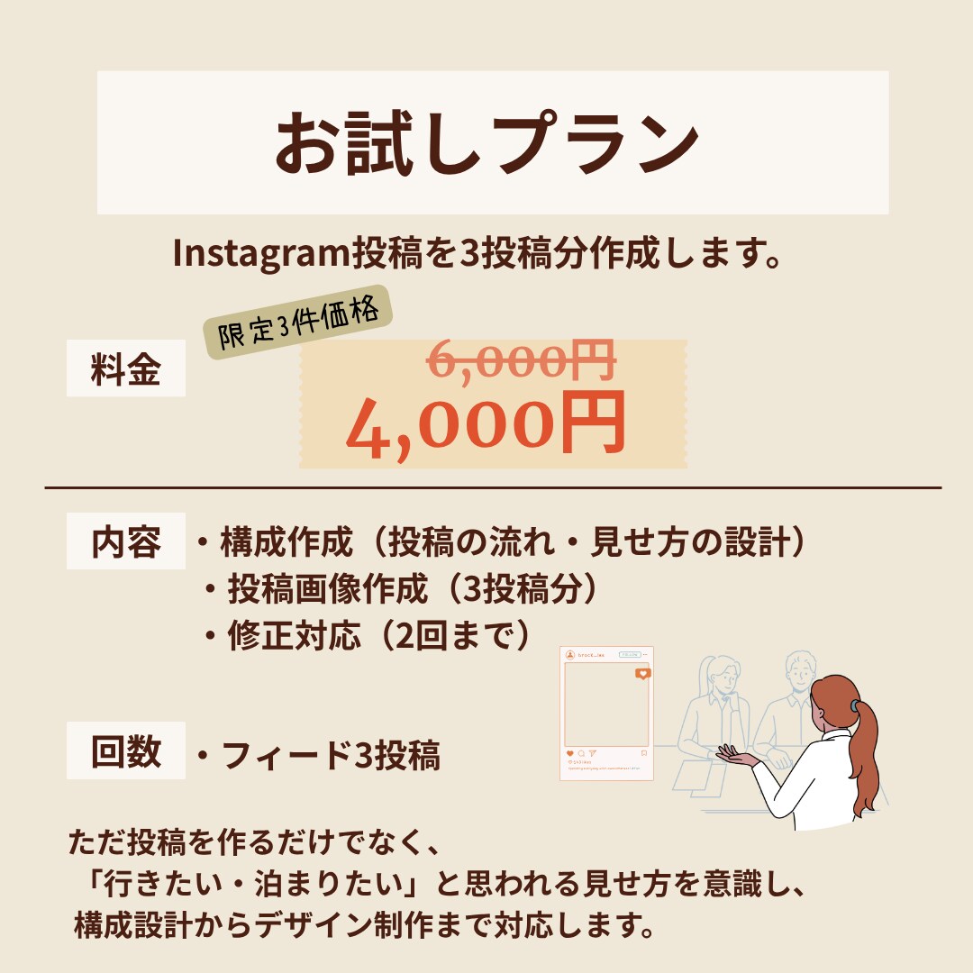 Instagram投稿作ります "行きたい"を引き出すインスタグラムフィード投稿を制作します イメージ5