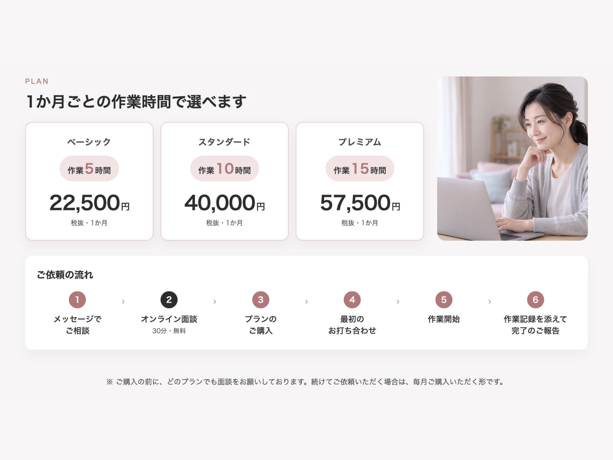 UTAGE×オンライン秘書をひとつの窓口で行います ｜UTAGEの設定も事務もお任せください！ イメージ3