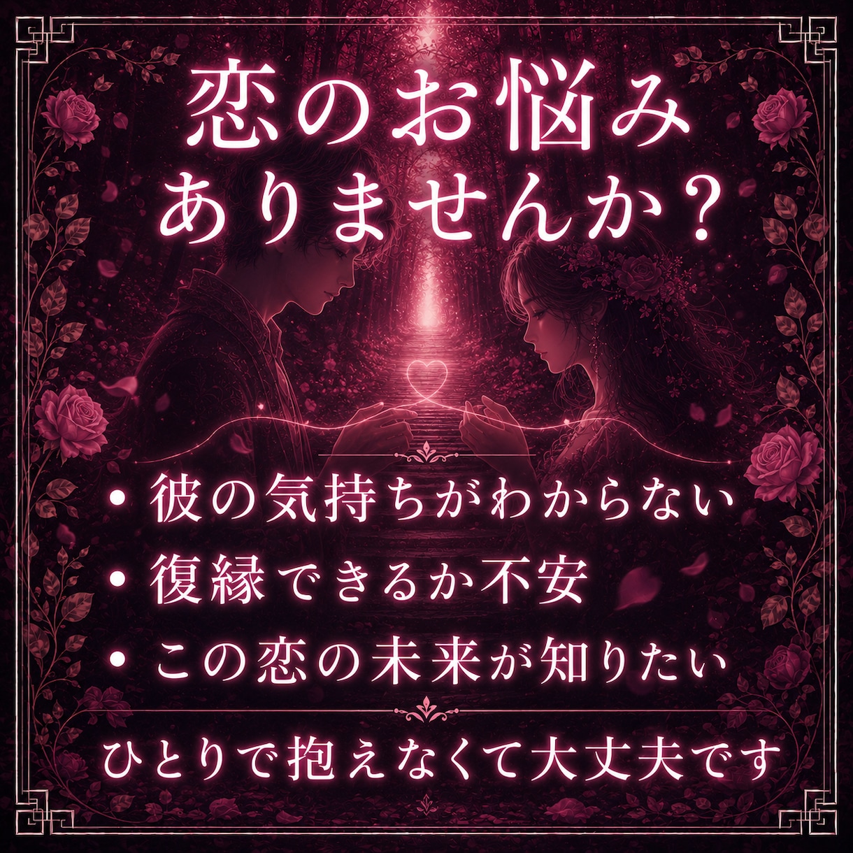 恋愛鑑定｜恋愛運と二人の縁の流れを霊視します 苦しい恋愛、もうやめませんか？霊脈霊視・波動術で導きます イメージ2