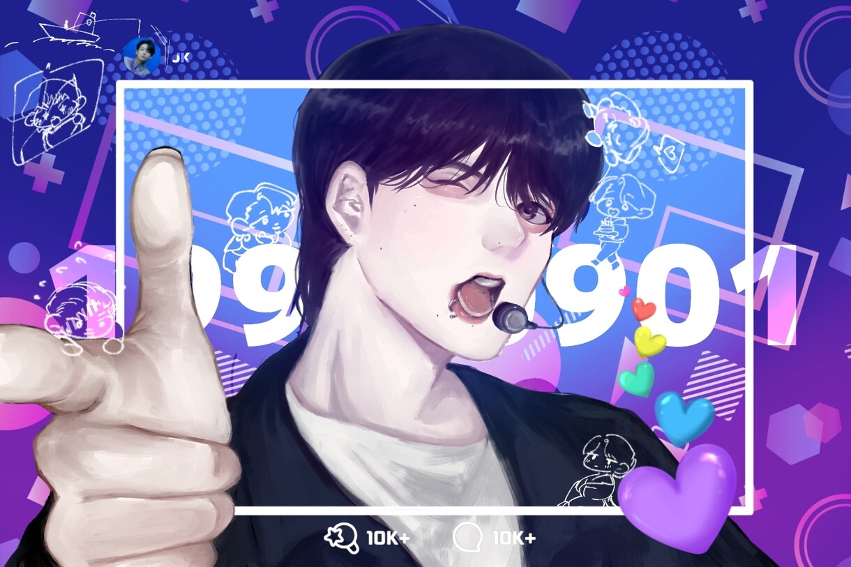 SNSで使えるイラストを描きます アイコンや小説の表紙などのイラストを作成します イメージ1