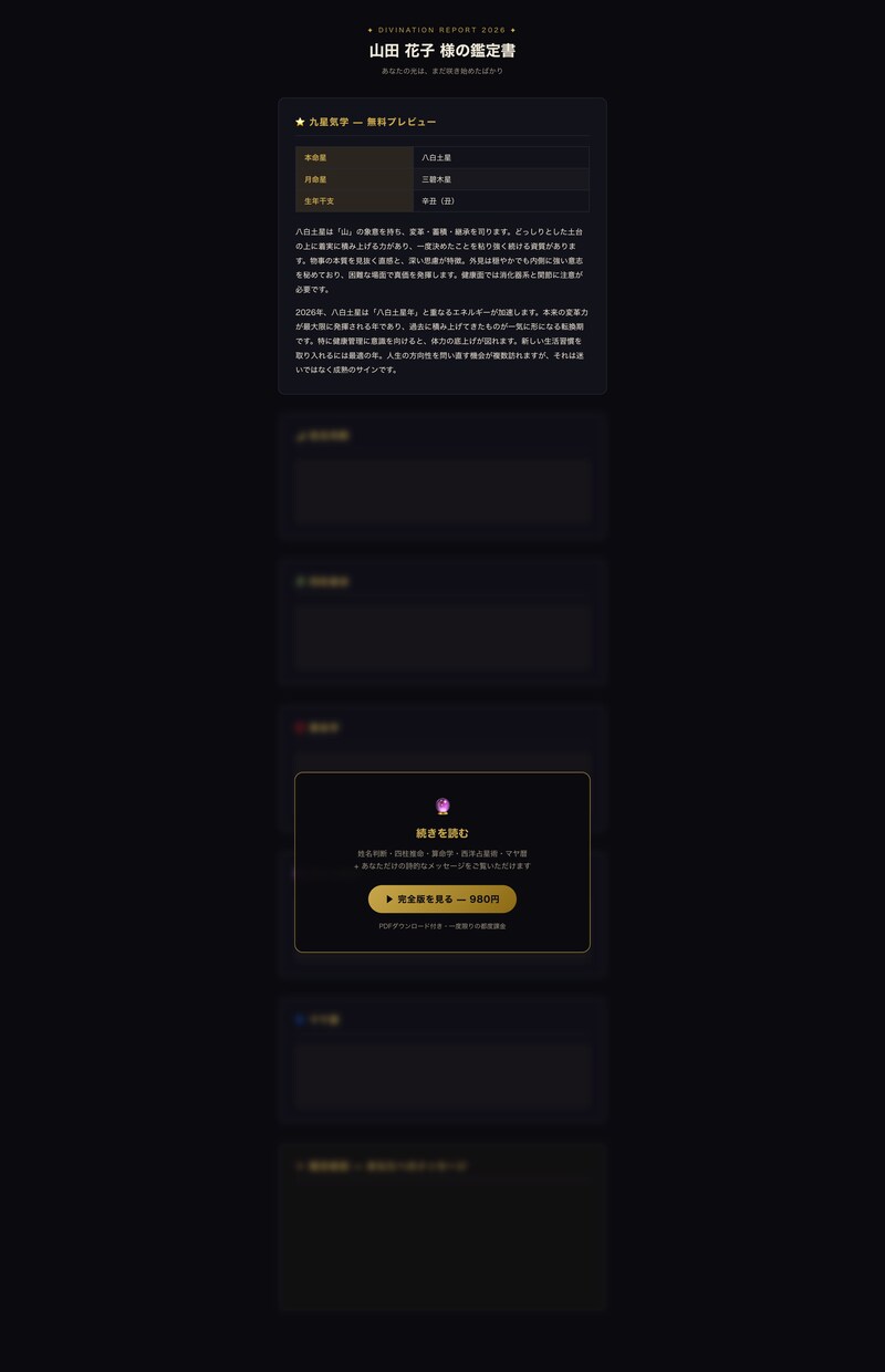 四柱推命・九星気学AI鑑定書システムを構築します あなたの占術サロンに、AI鑑定書の仕組みを丸ごと構築 イメージ5