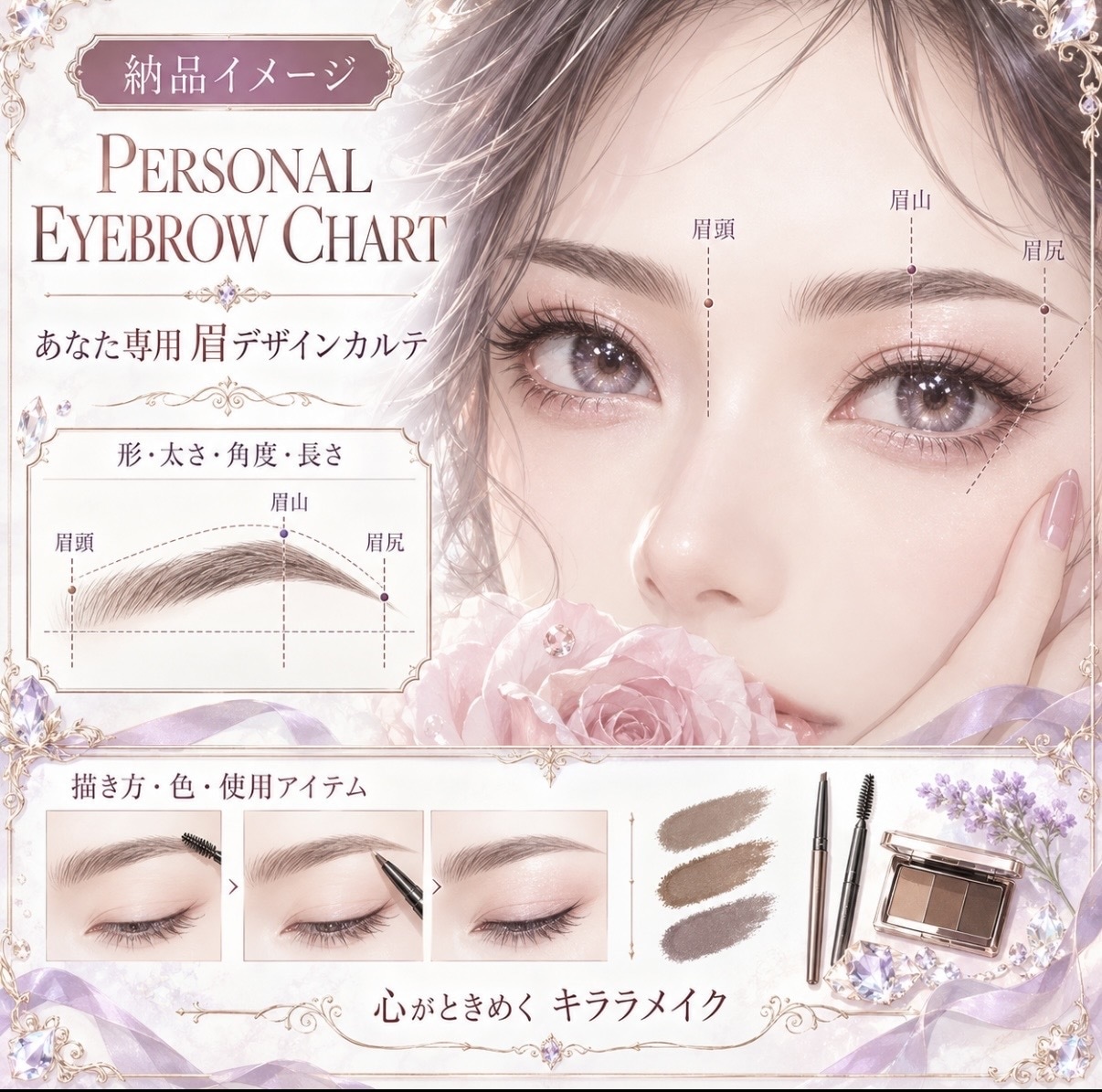 生まれ持った眉を活かすデザインをご提案します 実店舗で人気のアイブロウアーティストが似合う眉を見極めます イメージ4
