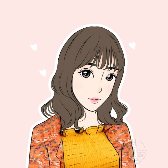 手描き感を残したかわいい似顔絵作成いたしますます 手描き感のあるかわいい似ていなくても良い似顔絵が欲しい方に イメージ1