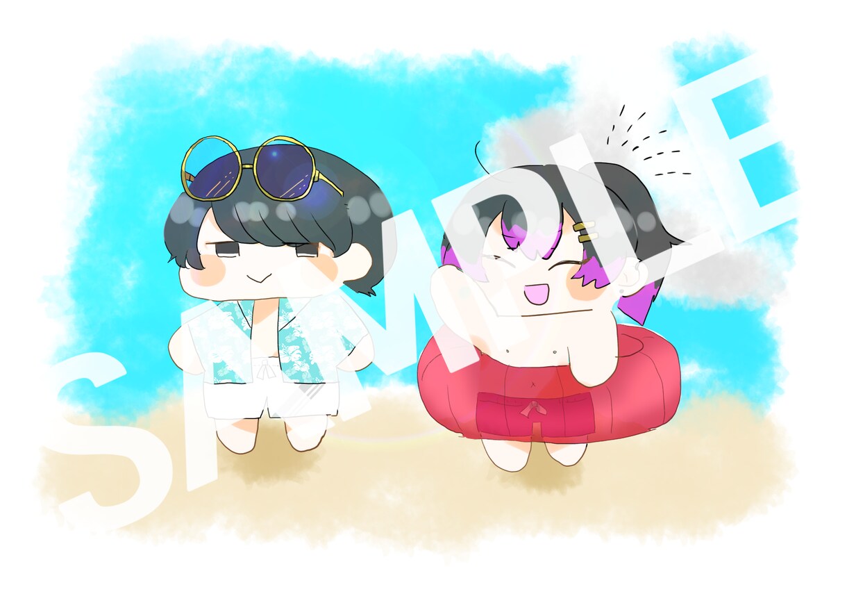 修正無制限✽グッズにも！SDイラスト作成します SDイラストやシールステッカー風イラストを作ります！ イメージ3