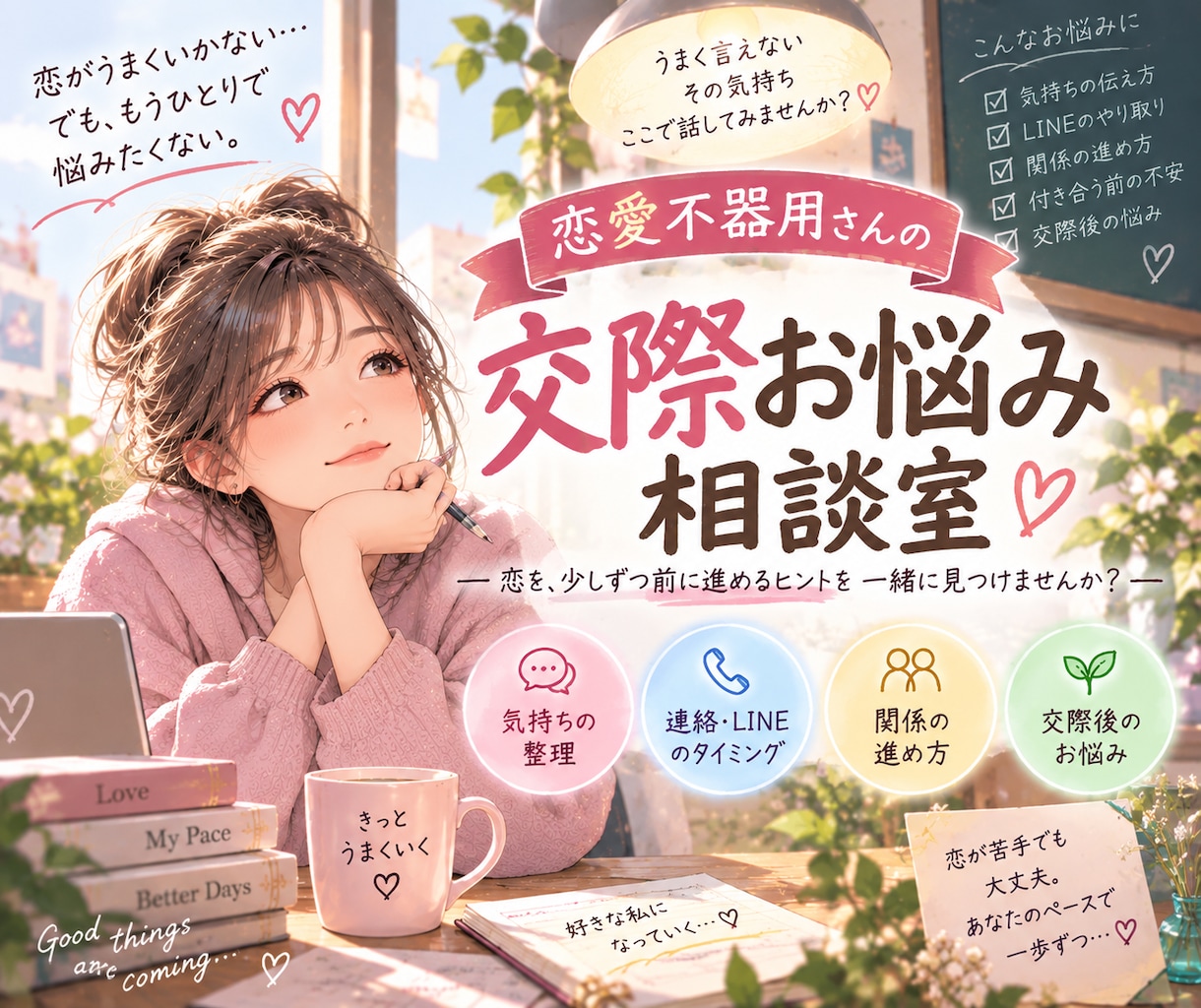 大好きな恋人のお悩みをまるっとくるっとお聞きします 「どうしよう…」と悩んでいる恋愛のお悩み一緒に考えませんか？ イメージ1