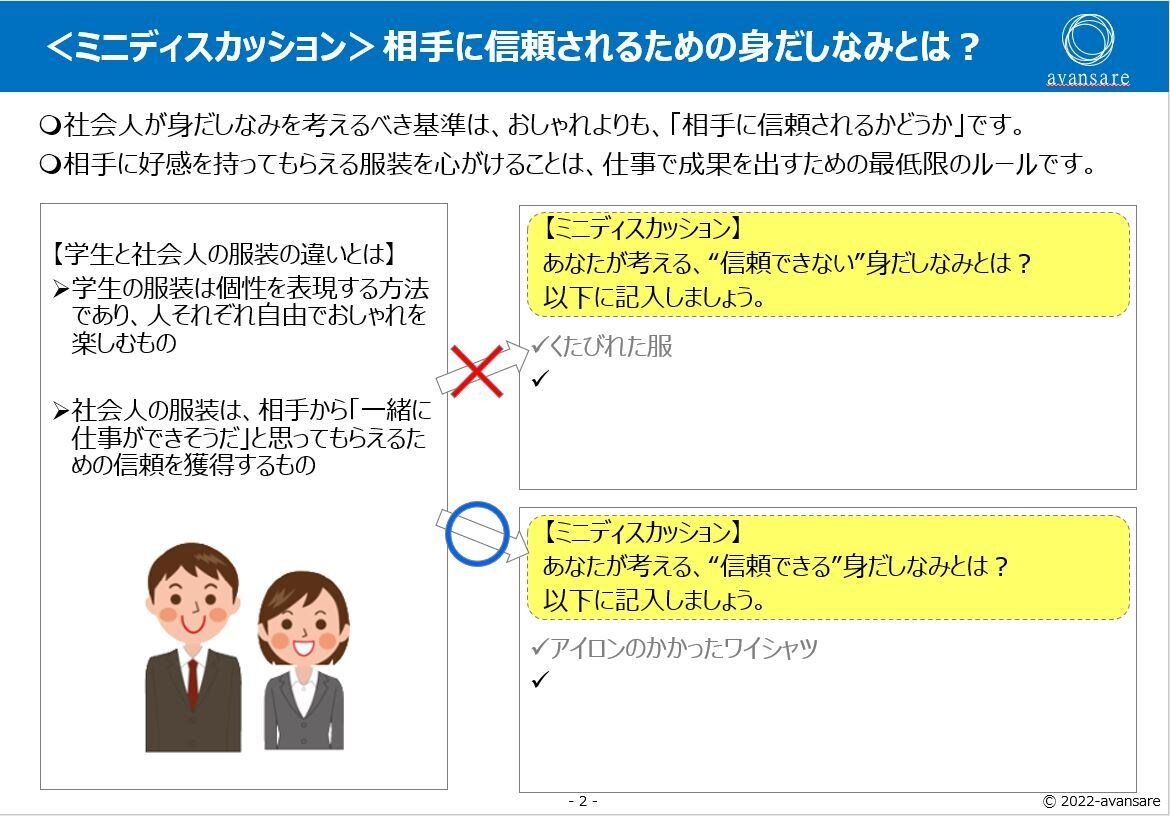 新人研修「身だしなみのマナー研修」教材提供します そのままでも使えるパワーポイントデータです イメージ4