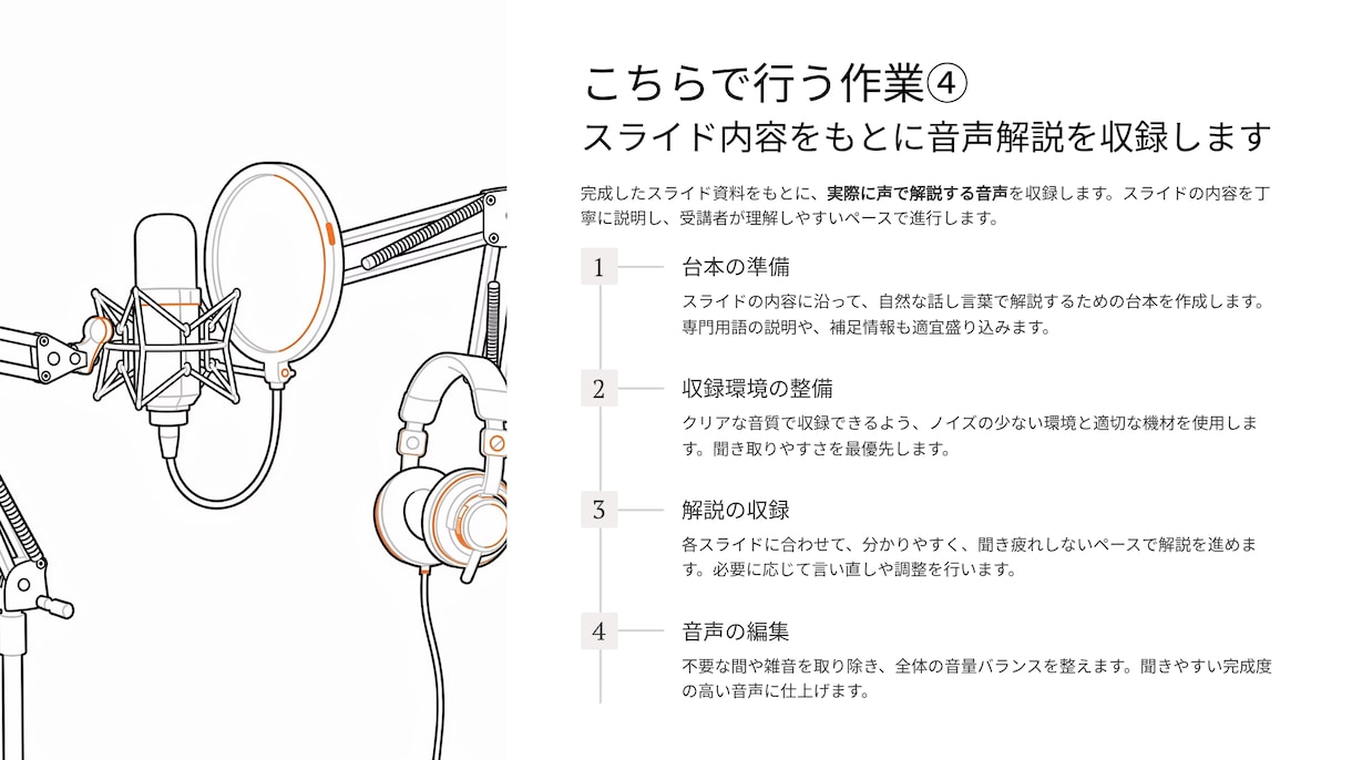 喋らずにテーマ丸投げOK｜動画教材を代行制作します 収録・構成・スライド作成全てお任せ！私が代わりに形にします！ イメージ5