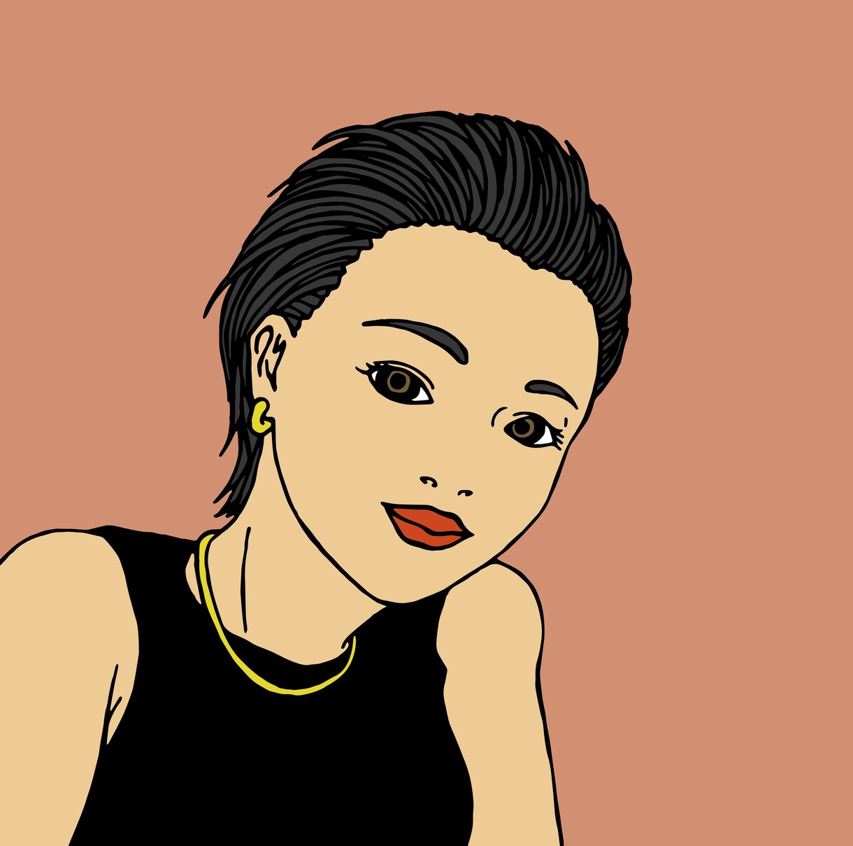 オシャレでインパクトのある似顔絵を描きます SNSアイコンや記念品のデザインにもおすすめ◎ イメージ6