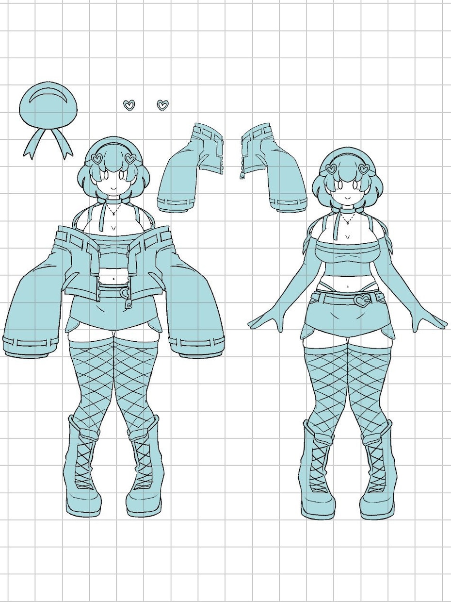 Vtuberさん・キャラクターの衣装デザインします お試ししてみたい方いかがでしょう？ イメージ2