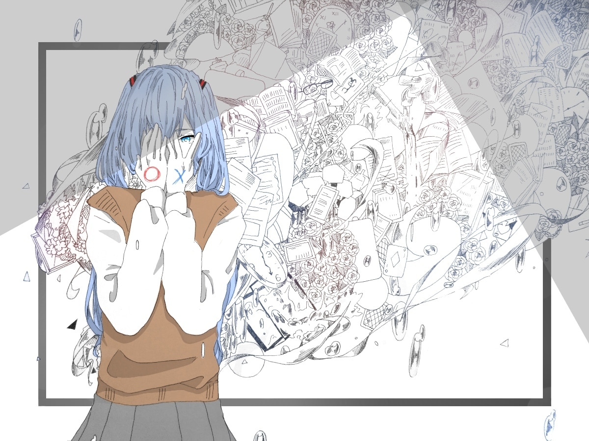 YouTube等の動画用のイラストを描きます ボールペンとアイビス等でごちゃごちゃした絵 イメージ4