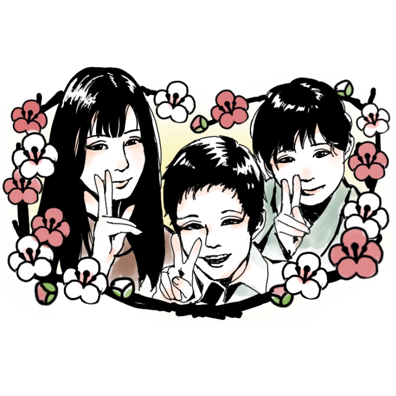 切り絵風の似顔絵制作いたします 大切な思い出を、世界にひとつの切り絵風似顔絵に。 イメージ1