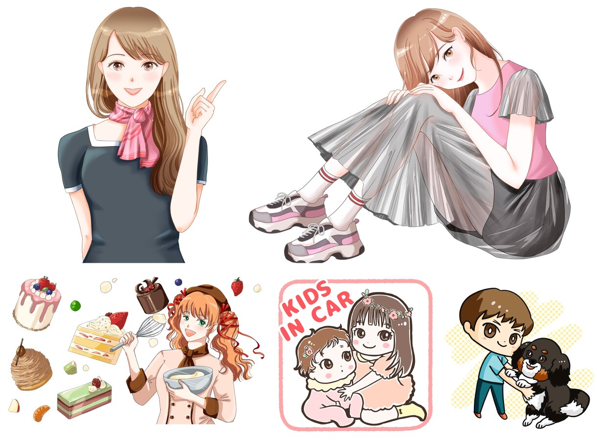 大人可愛い似顔絵やイラスト描きます アナログ感のある大人可愛いイラスト描きます イメージ6