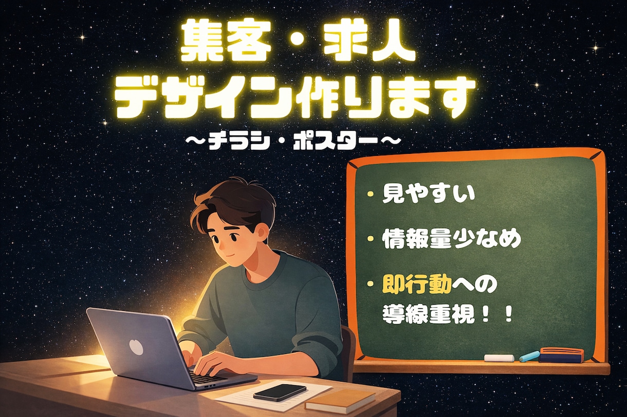 見る人目線で、ポスター・チラシをデザインします 実績をもとに、見た人を行動させるデザインを提案します。 イメージ1