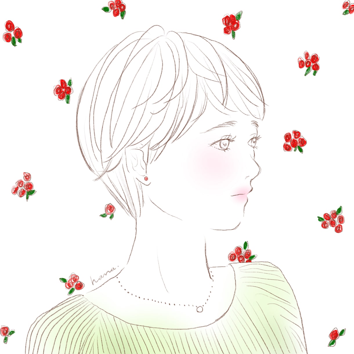 柔らかく女性らしいタッチのアイコン作成します 可愛い、おしゃれ、色鉛筆風が得意なイラストレーターが描きます イメージ2