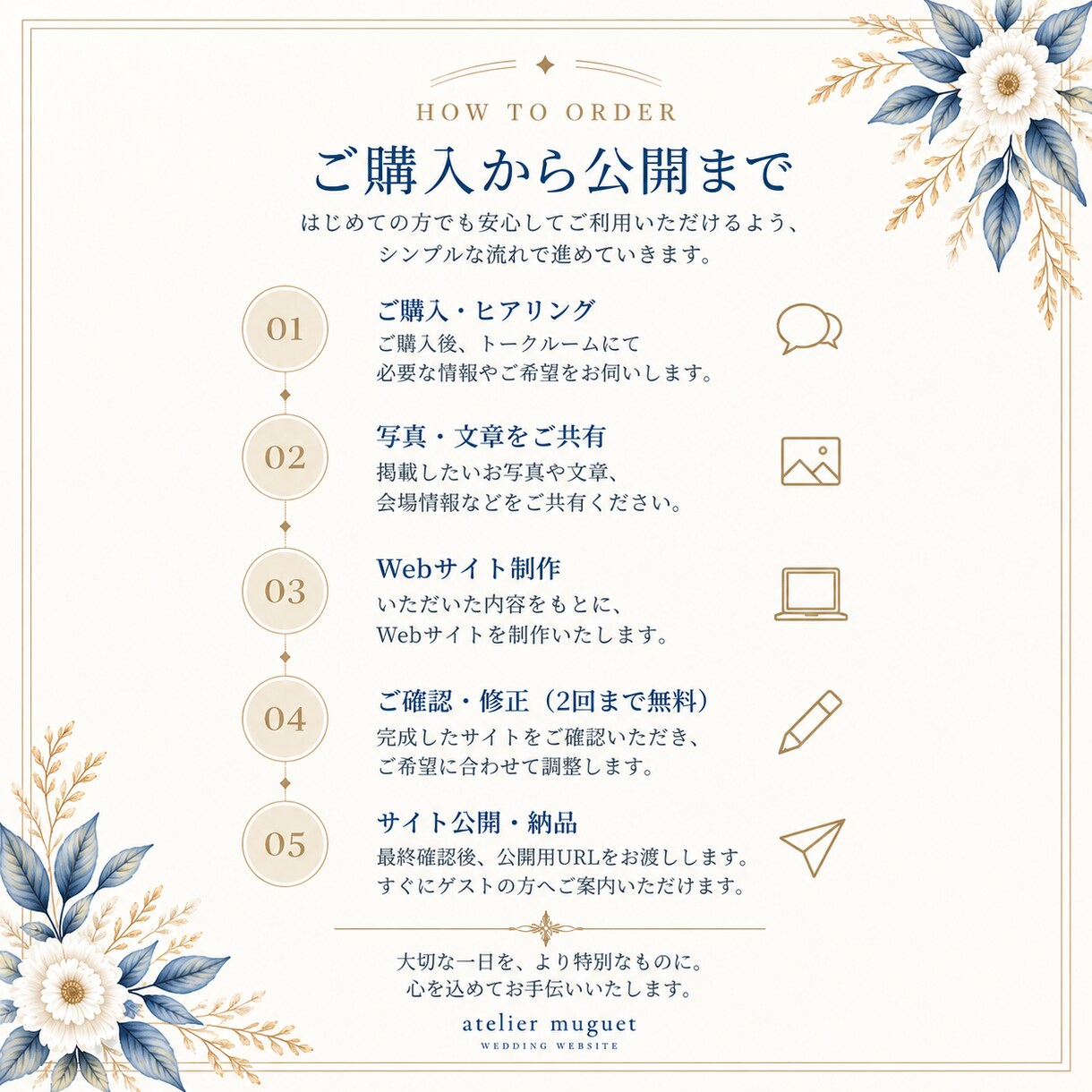 結婚式のおしゃれなWebサイトを制作します 現役Webエンジニアが丁寧に制作します イメージ10