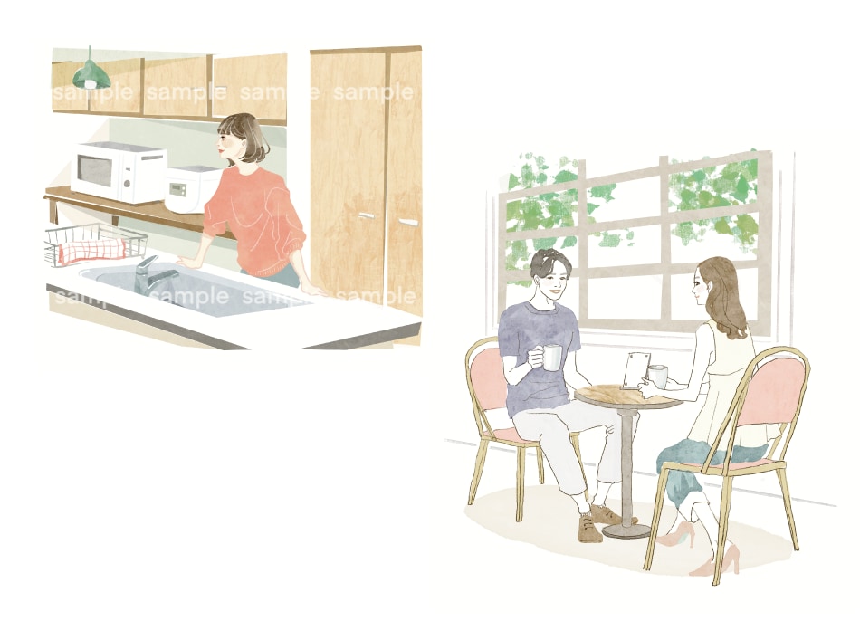 おしゃれでわかりやすい挿絵イラスト制作します 【広告/Web/雑誌◎】見た人がときめくようなコンテンツに！ イメージ4