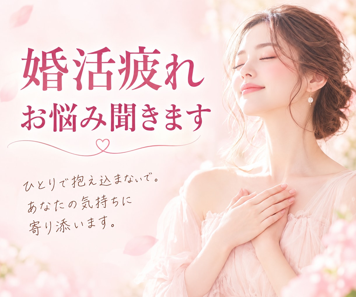 アラサー女性の婚活相談します 何かと焦ってしまうアラサー婚活。1度 お話してみませんか。 イメージ2