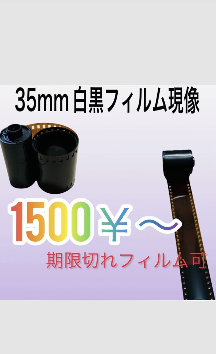 35mmモノクロフィルム現像します 現像スルー気軽に現像をお願いしたい方におすすめ！ イメージ1