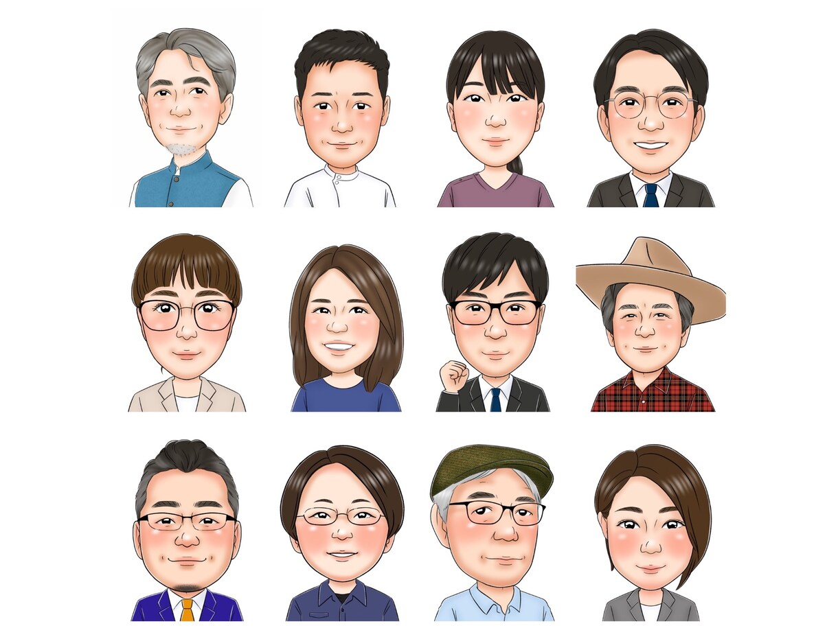 名刺、アイコン、HP用等似顔絵お描きします そっくりで可愛い、あたたかい似顔絵です＊ イメージ10