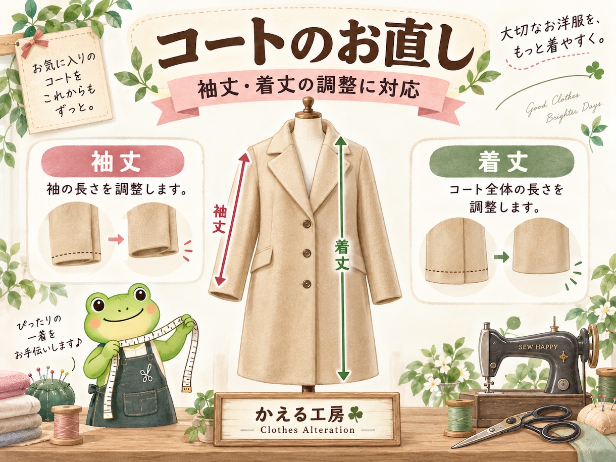 洋服のお直いたします 既製服を自分サイズにしませんか イメージ4