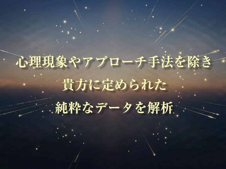 5つの占術を統合し、貴方の本質を徹底的に解析します 心理現象やアプローチ手法を一切排除し、純粋なデータだけを解析 イメージ2