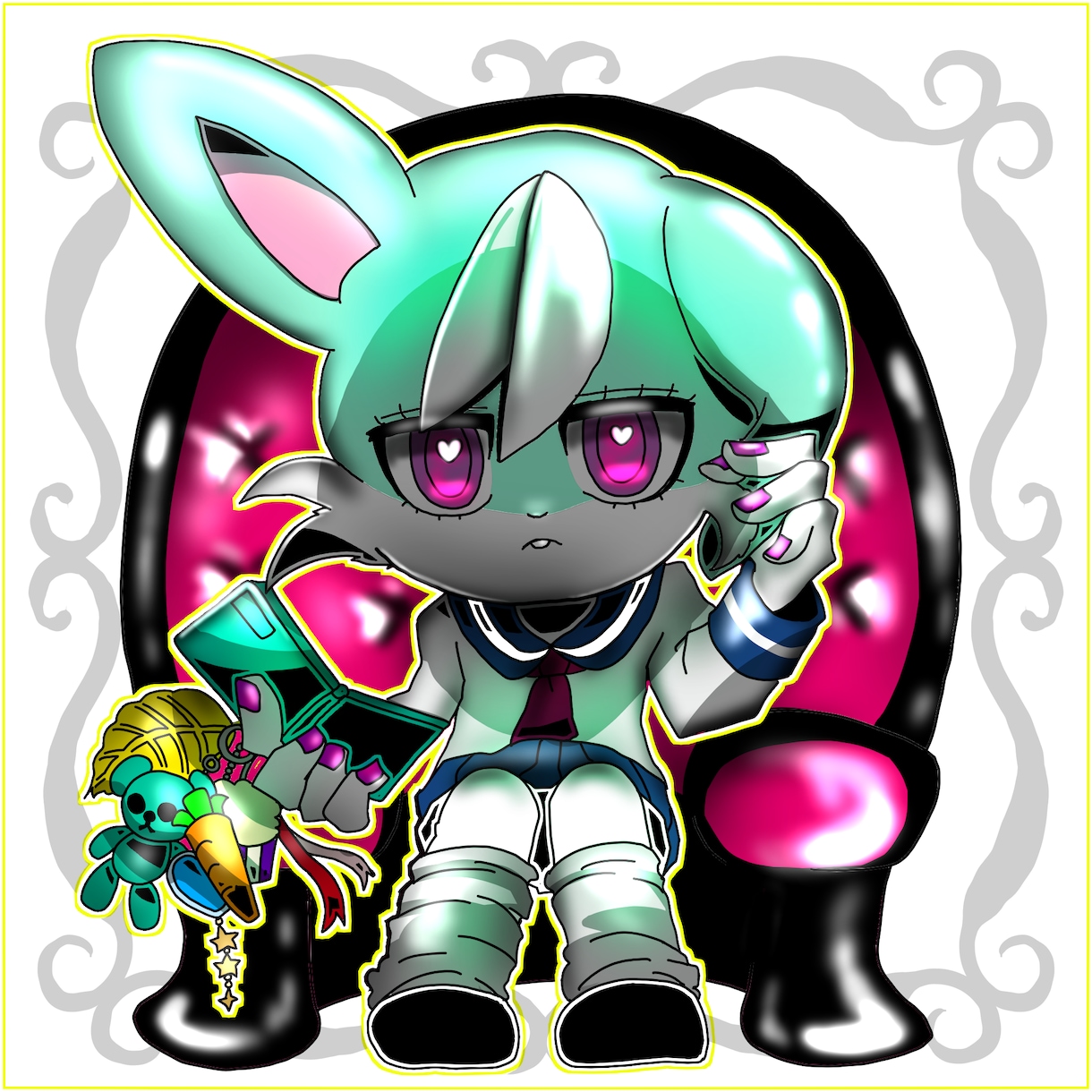 即日可&最安値！デフォルメキャラを描きます キラキラとして、雰囲気のある絵に仕上げます イメージ1