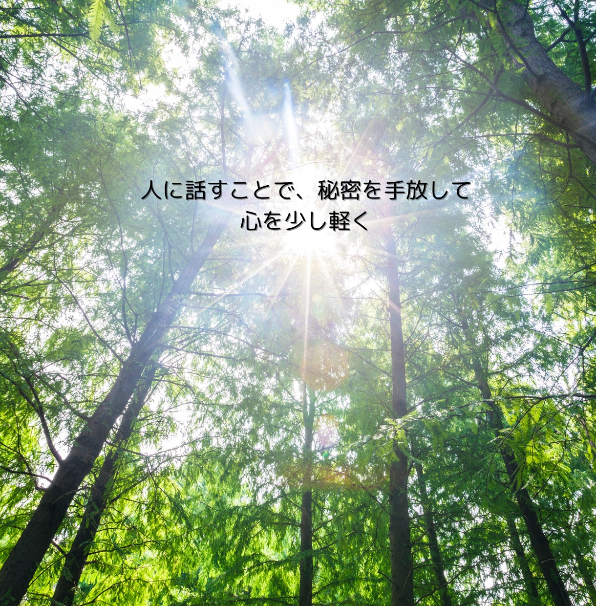 秘密死守❗️どんな話も否定せず聞きます ◆絶対に秘密が守られる場所◆吐き出して前に進む イメージ7