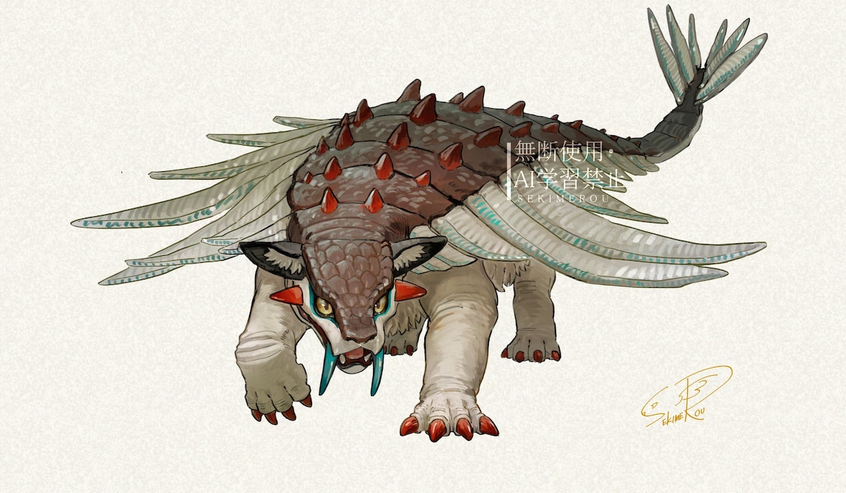 ゲーム用イラスト、立ち絵などを描きます 唯一無二のモンスター、ドラゴン、動物、ケモノなどを描きます イメージ2