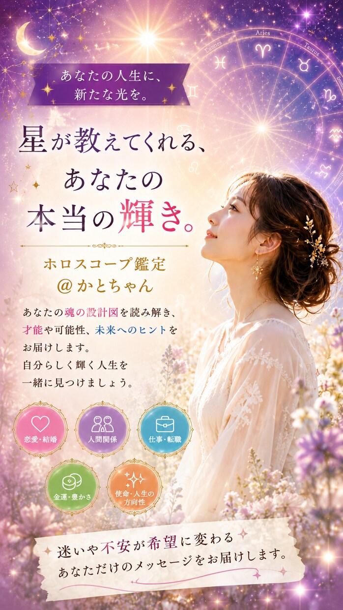 男性占い師＠まさちゃん　あなたの心に寄り添います 男性だから見える彼の本音、女性の心の痛み大切にして鑑定します イメージ1