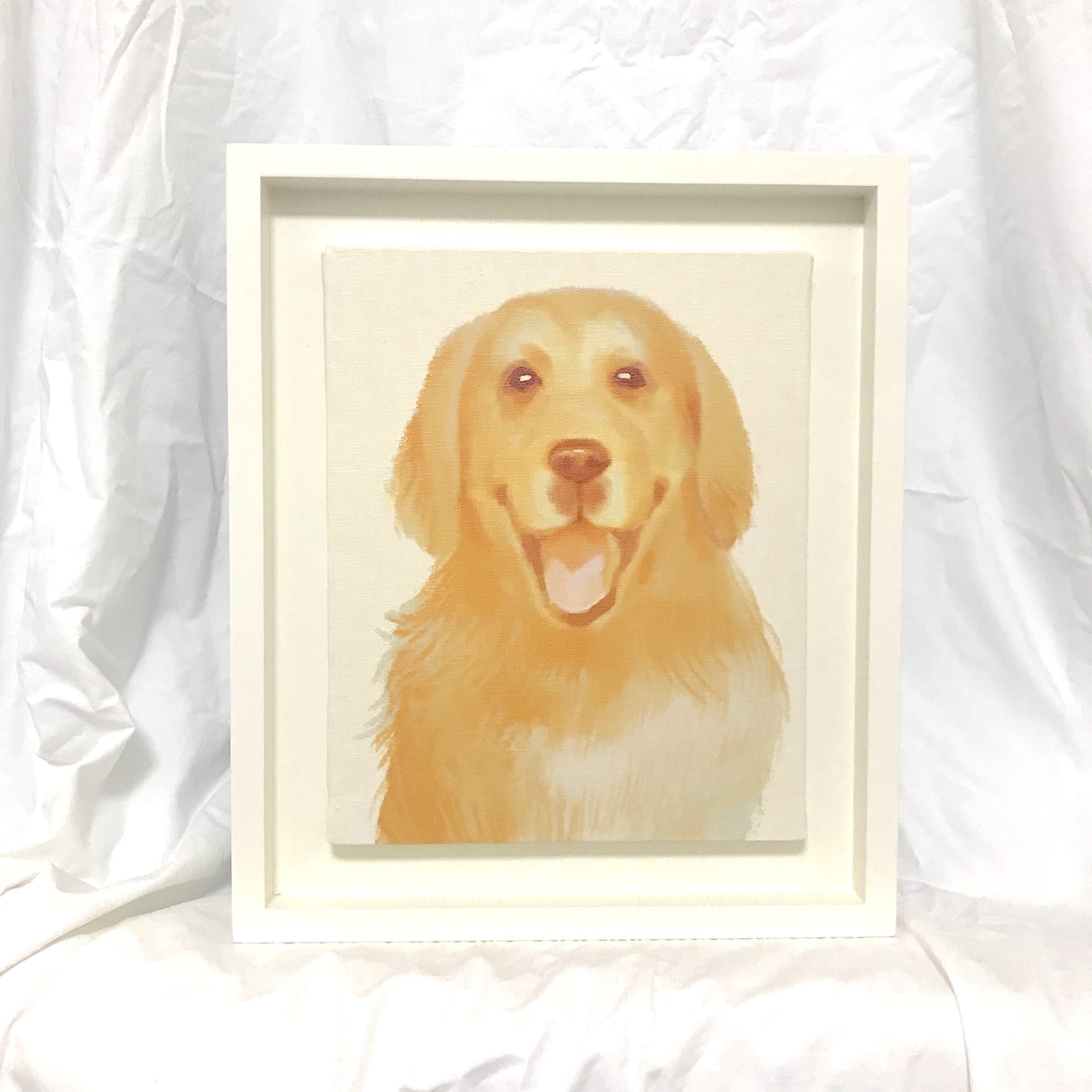 愛するペットの肖像画をキャンバスプリントで届けます 軽量無臭のキャンバスプリントはどんな部屋にも飾りやすい！ イメージ1