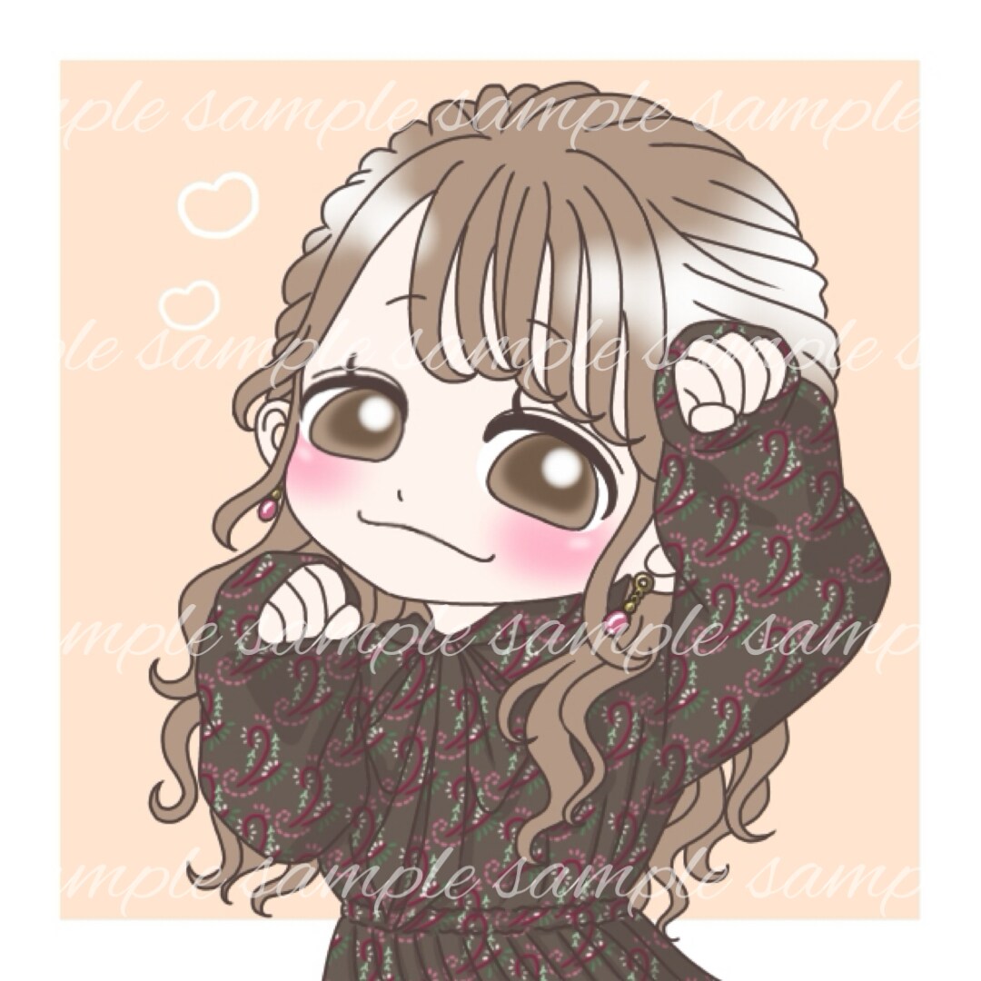 かわいいがお好きな方！あなたがミニキャラになります ②似顔絵風の更に風！似ているよりも絵柄の雰囲気を出したい方！ イメージ3