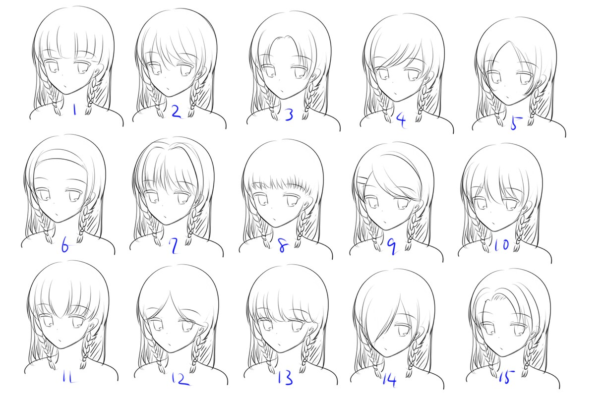 髪形等一緒に決めながら０から女の子の立ち絵描きます オリジナルキャラの絵がほしいけど外見が何も決まっていない方へ イメージ4