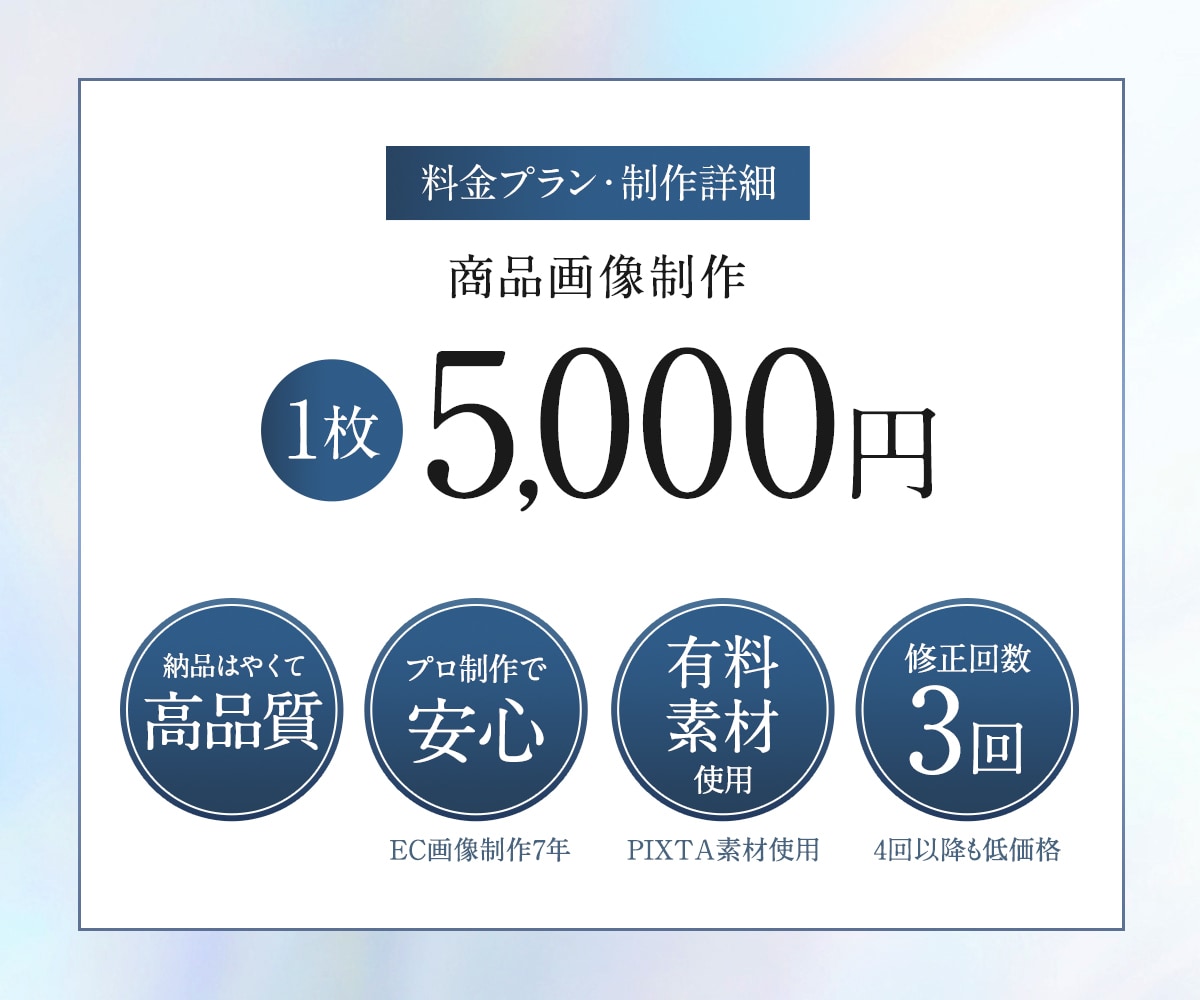 Amazon、yahoo、楽天商品画像を制作します 現役プロデザイナー制作！「売れる」画像デザイン イメージ2