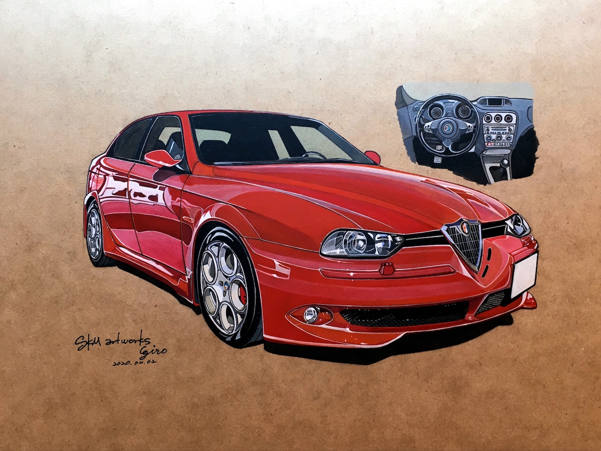 あなただけの愛車(バイク/車)のイラストを描きます 完全手描き愛車のイラストを部屋やオフィスのインテリアに イメージ9