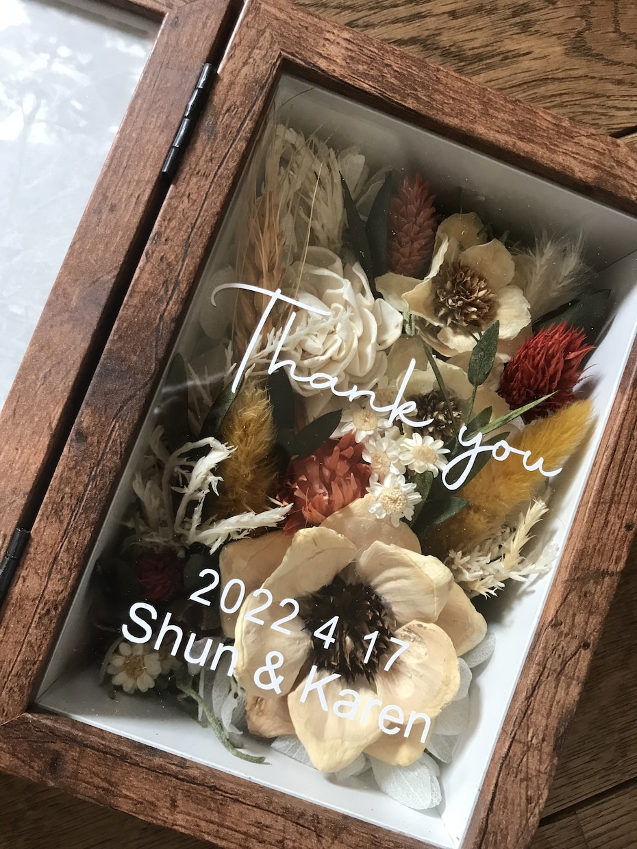 子育て感謝状・単品　両親贈呈品作成します 写真・ネーム入れ・感謝状・ブーケやウエルカムボードとお揃いも イメージ2