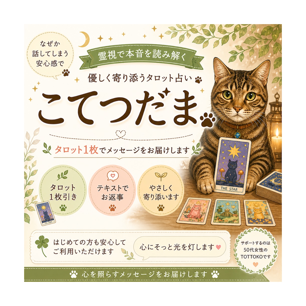 タロット1枚で今のあなたを占います 優しく本音に寄り添うメッセージ イメージ1