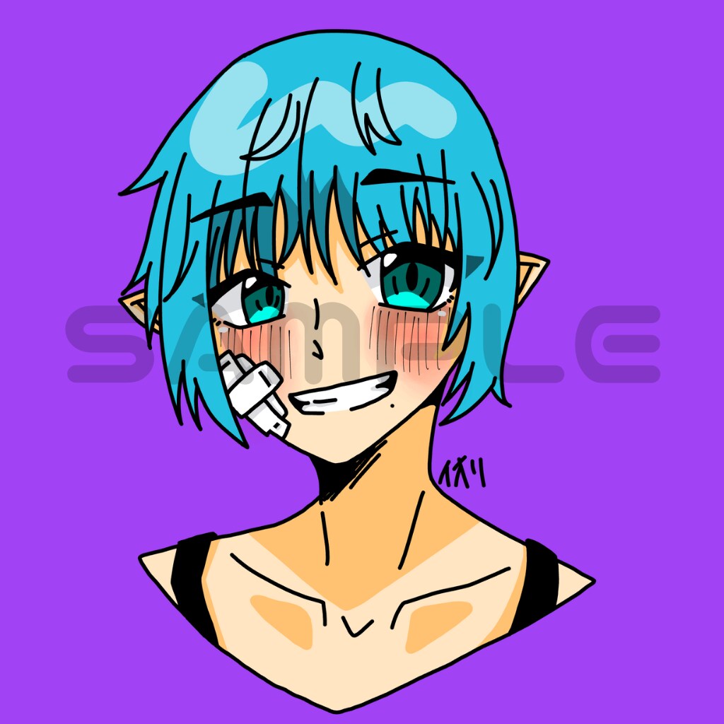 ミニキャラの顔アップのSNSアイコン描きます 追加料金無しでキャラデザもできちゃいます！ イメージ5