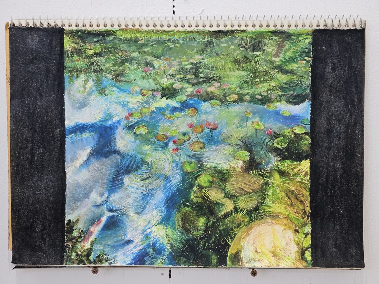 油絵のようなクレヨン画描きます 重厚で深みのある絵画を置いてみませんか イメージ1