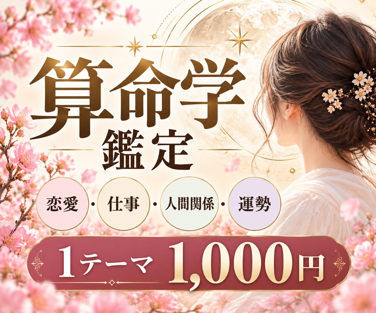 算命学であなたのお悩みを1つ鑑定します 生年月日から読み解く、性質・恋愛・仕事・人間関係のヒント イメージ1