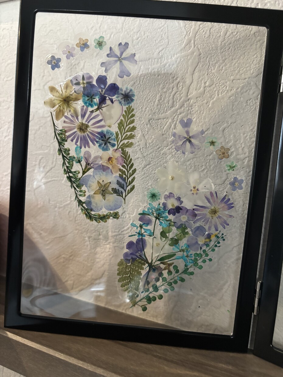 本物の押花使用！手形足形をフラワーアートで作ります 形どりは不要！写真されあればok✦ฺ イメージ6