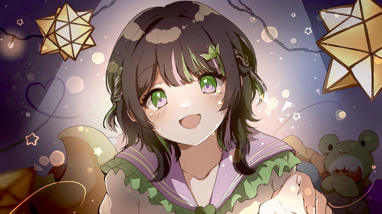 スピード納品！歌ってみた動画のイラストを制作します VTuber様や歌い手様大歓迎！可愛い絵柄が得意です◎ イメージ1