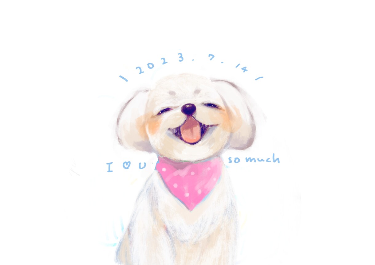 ペットもOK♡高見え！かわいい似顔絵描きます かわいい手書き風☆デジタルなのでアイコンにもすぐ使えます イメージ3