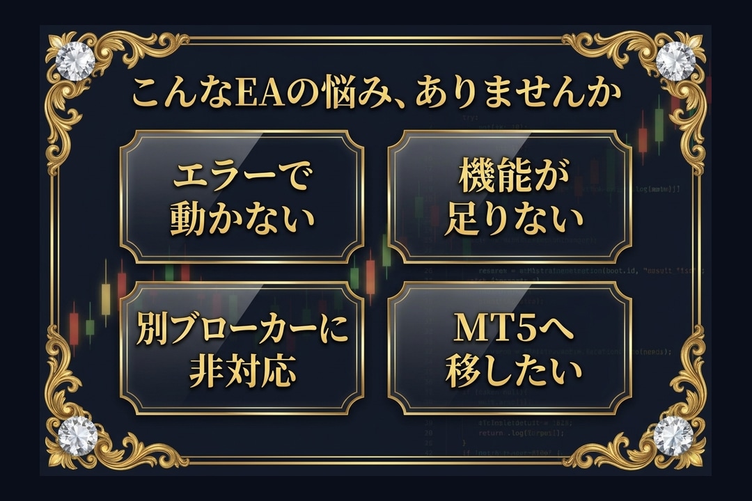 MT4/5 EA修正・カスタマイズ・開発します 動かないEA、欲しい機能。現役開発者が形にします イメージ2