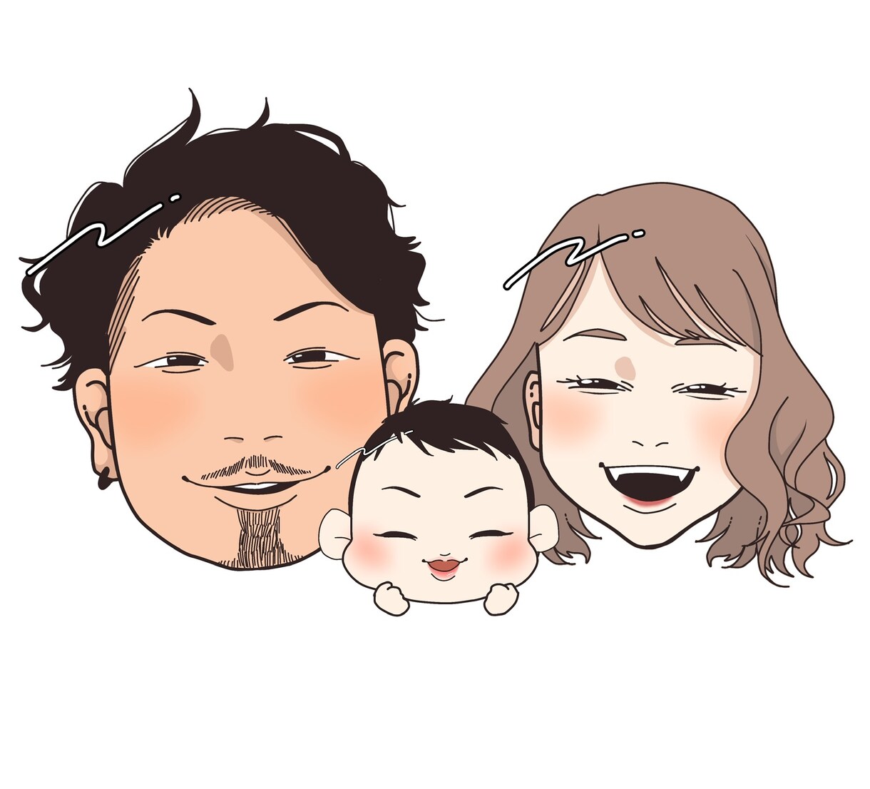 大切な記念日に！似顔絵イラスト作成します お祝いする気持ちをイラストにします✨ イメージ2