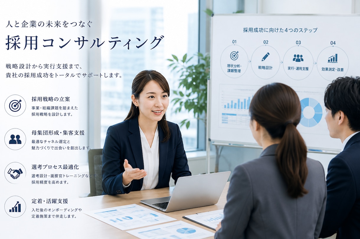 採用がうまくいかない原因を一緒に探します 経営者・人事担当者・起業家の方に向けた採用戦略の壁打ち相談 イメージ1