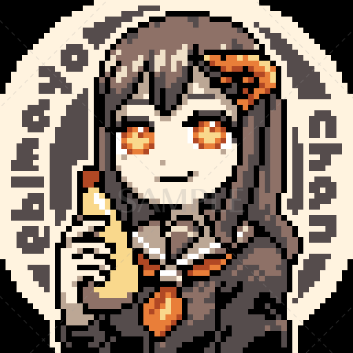 SNS等で使えるドット絵アイコンを作成します 丸でも四角でも両方使える！レトロでかわいいドット絵アイコン イメージ7