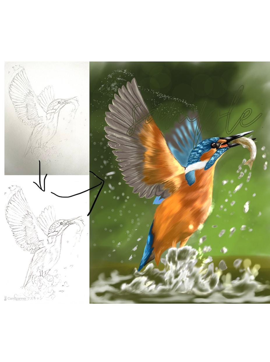 写真やアナログイラストをデジタルイラストに整えます アイコンや挿絵に!高クオリティのデジタルイラストに仕上げます イメージ1
