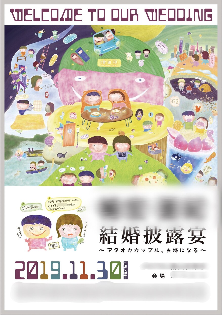 結婚式・家族の記念に♪おしゃれな似顔絵を作成します ウェルカムボードや、お子様の成長記念にオススメ！ イメージ3