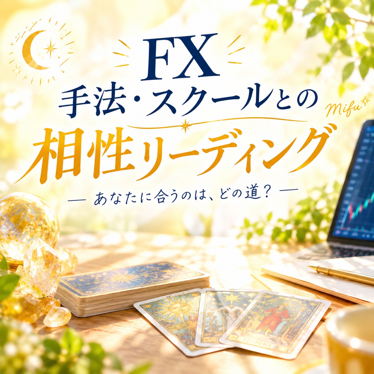 FXの手法・スクールとの相性をタロットで読みます 入会・購入前の迷いを整理！FXトレーダーのためのタロット イメージ1