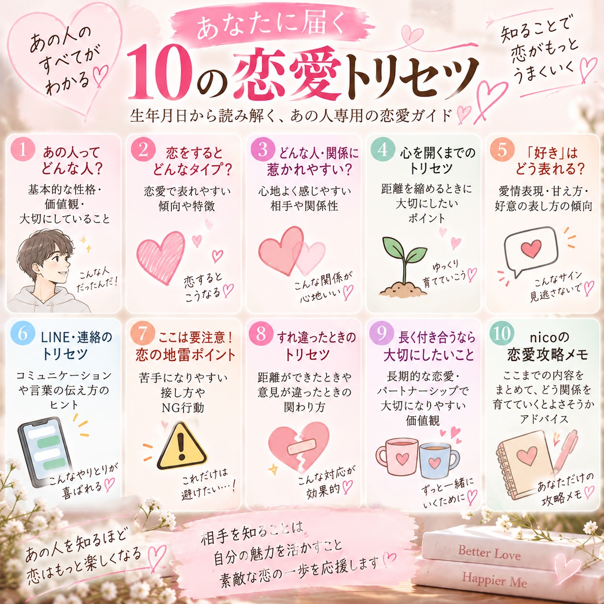 好きな人の恋愛トリセツ＆攻略法をお作りします あの人の恋愛傾向・心の開き方・接し方まで徹底解説♡ イメージ3